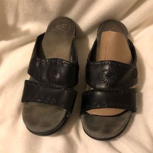 Dansko Black Slide-on Sandal